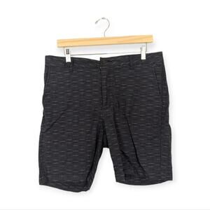 Ben Sherman Black & Grey Fineline Stripe Shorts Size 34